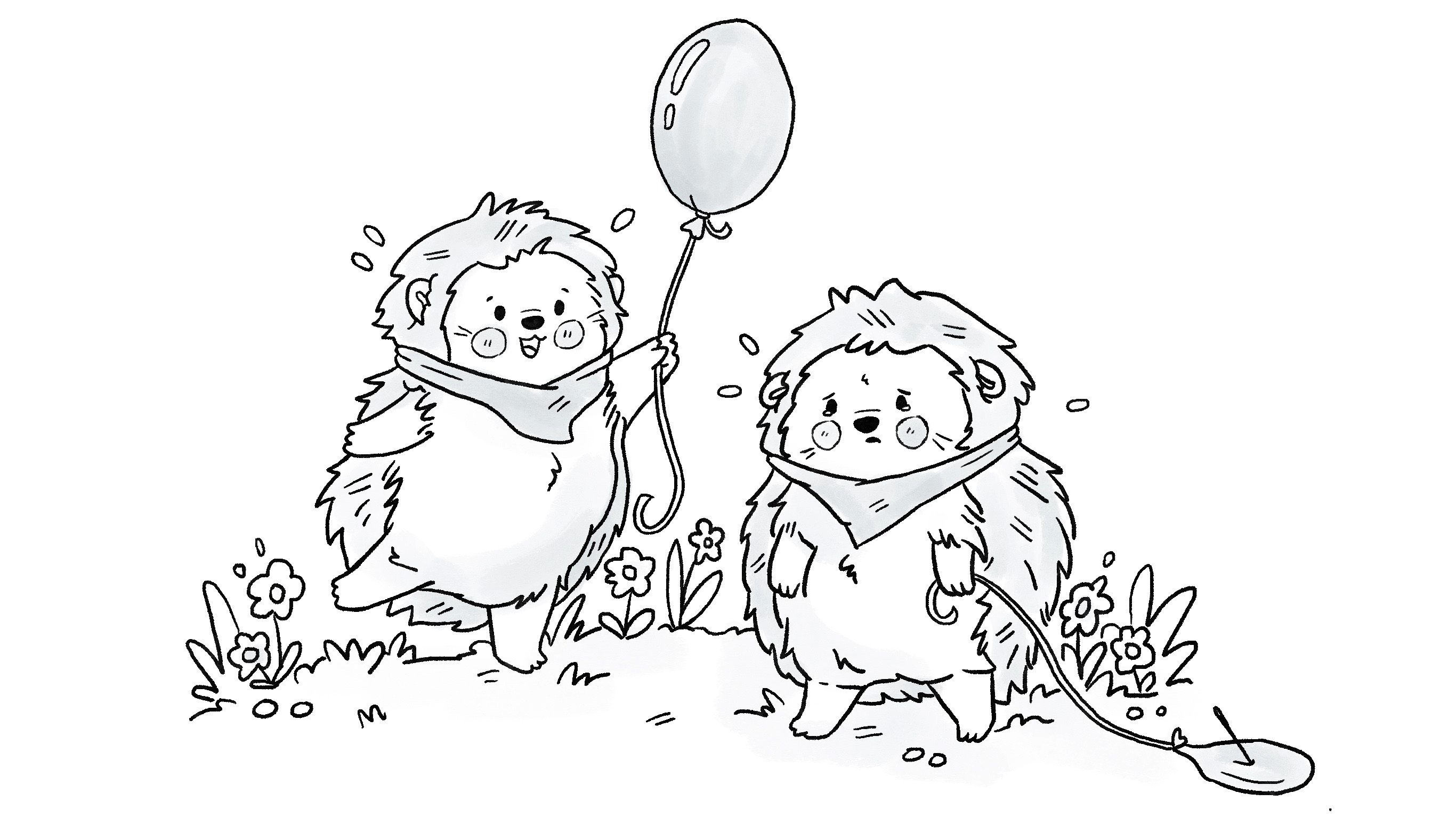 Character sketch of a hedgehog