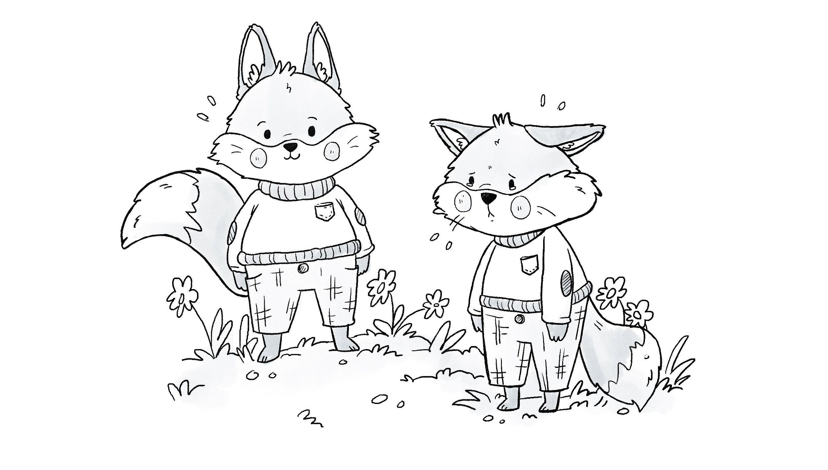 Character sketch of a fox
