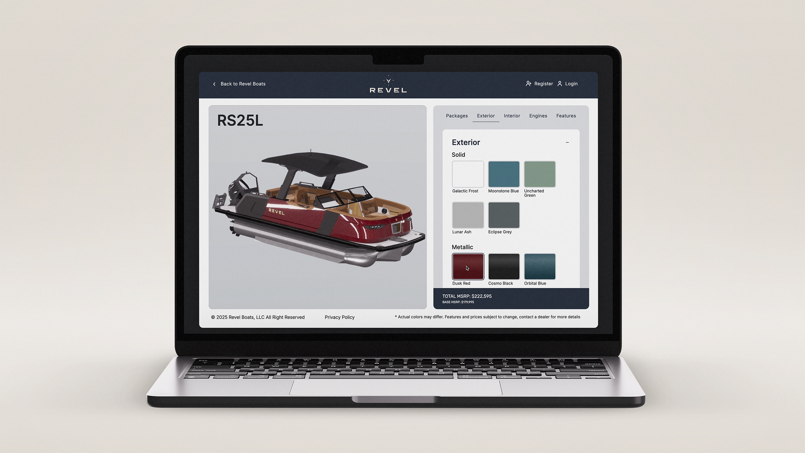 Revel Boats Web Configurator